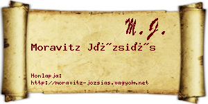 Moravitz Józsiás névjegykártya
